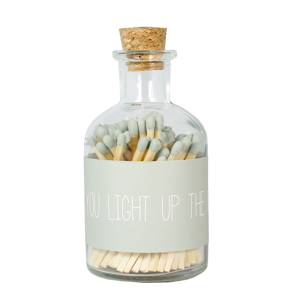 my-flame-lifestyle-lucifers-groen-you-light-up-the Nachhaltiges Design - You Light Up The World Zündhölzer