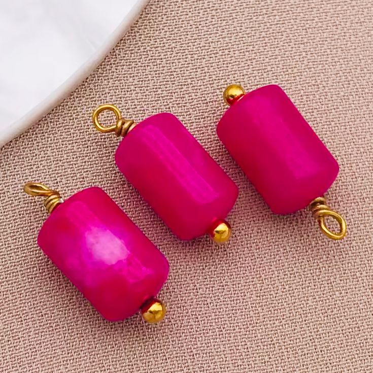 Mix & Match Natursteinanhänger pink