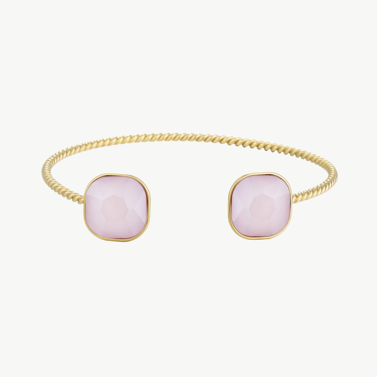 Offener Edelstein Armreif - rosa Offener Edelstein Armreif - rosa