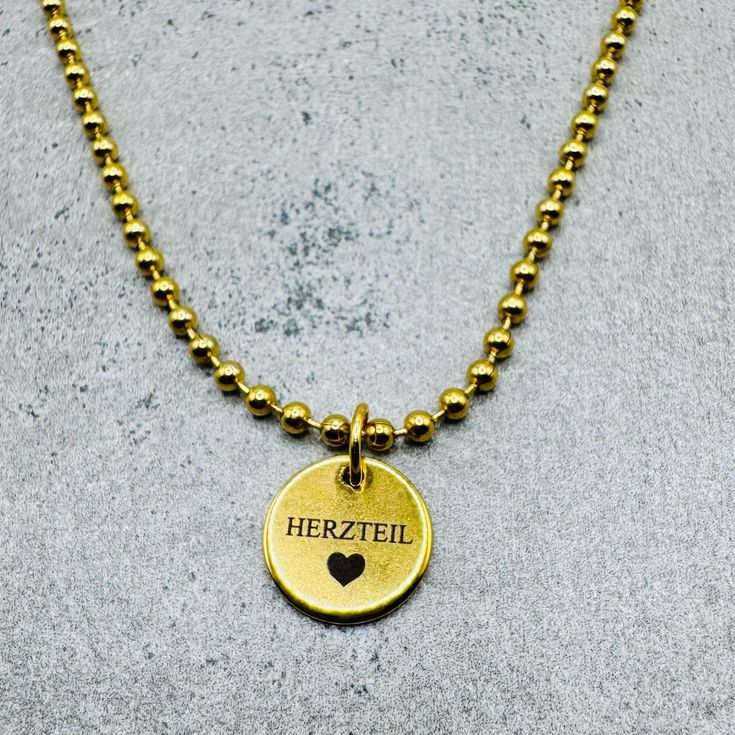 Mix & Match Basis Kette- Edelstahl vergoldet 100cm