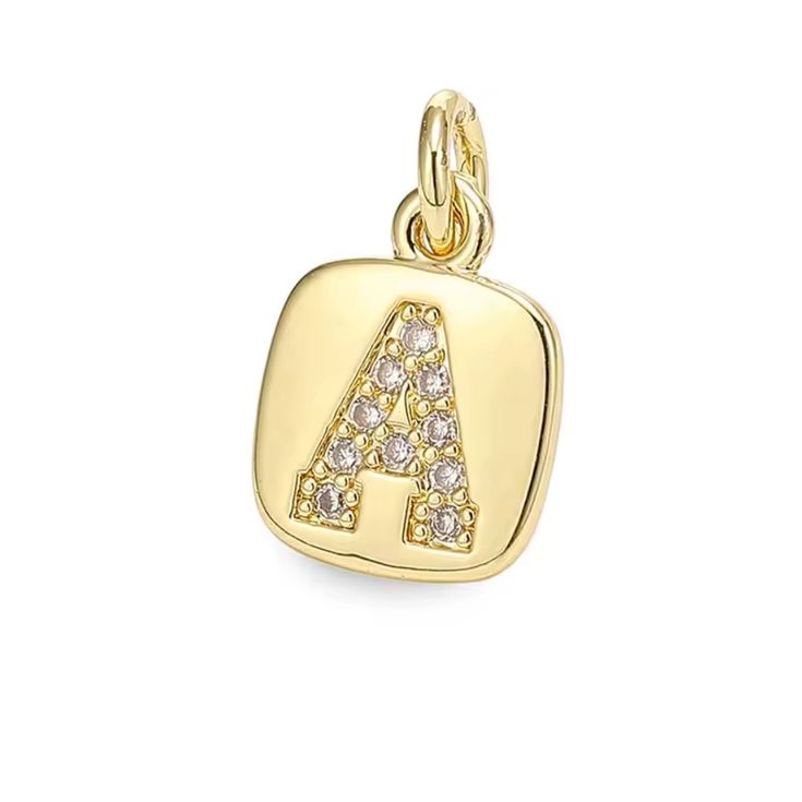 Monogramm Anhänger mit Zirkonia- personalisierbar A-Z