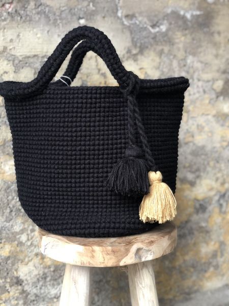 Made with Love in Marrakech - Häkeltasche schwarz