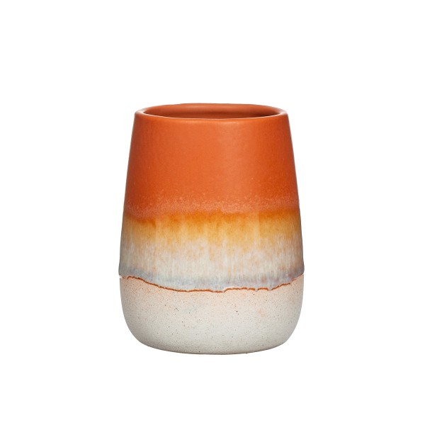 Terracotta Steingutbecher