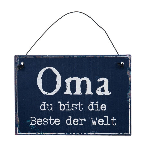 Für die beste Oma - Metallschild