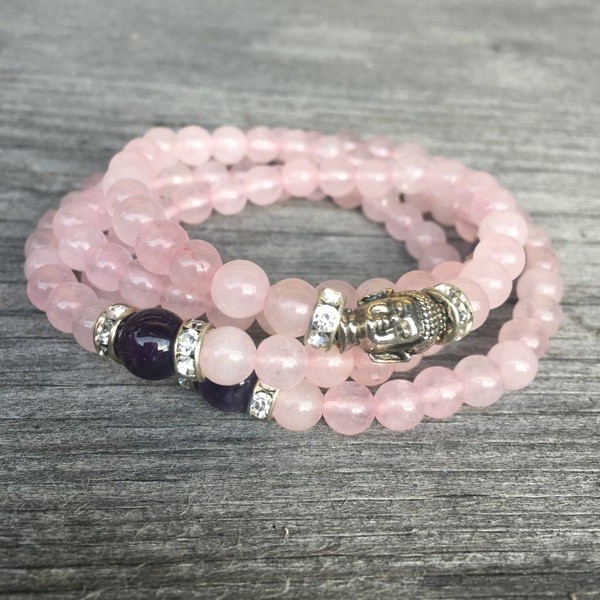 Trust in Love Rosenquarz Handmala - SALE