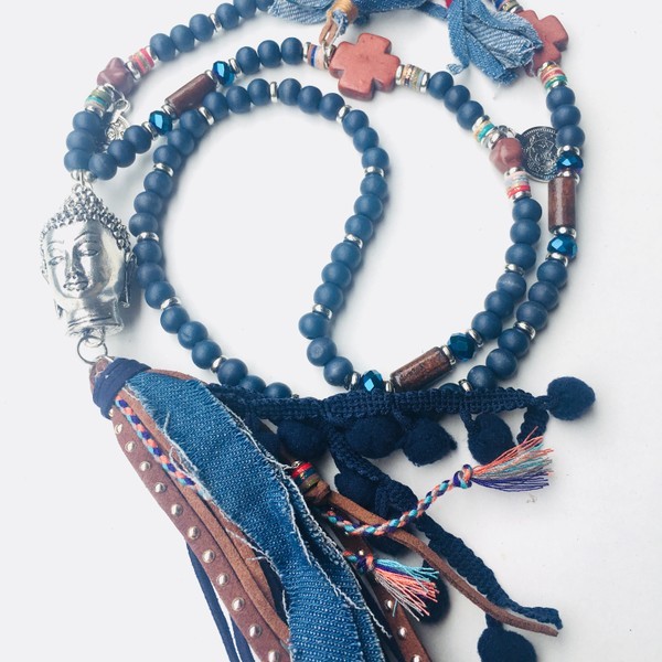 Buddha en blue Kette